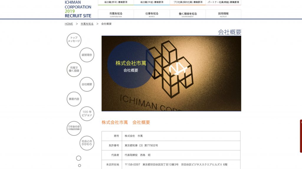 株式会社市萬の転職・求人情報